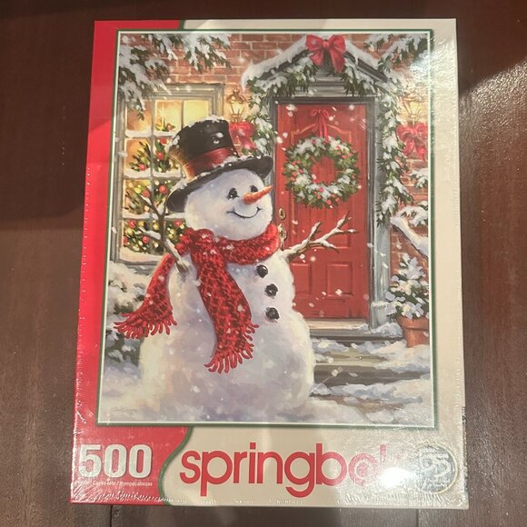 Springbok Snowman 500 Piece Puzzle - Picture 1 of 5